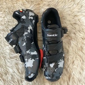 Men’s Cycling Shoe Black White Camp Size 10.5